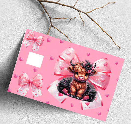 Highland Cow Credit Card Wrap