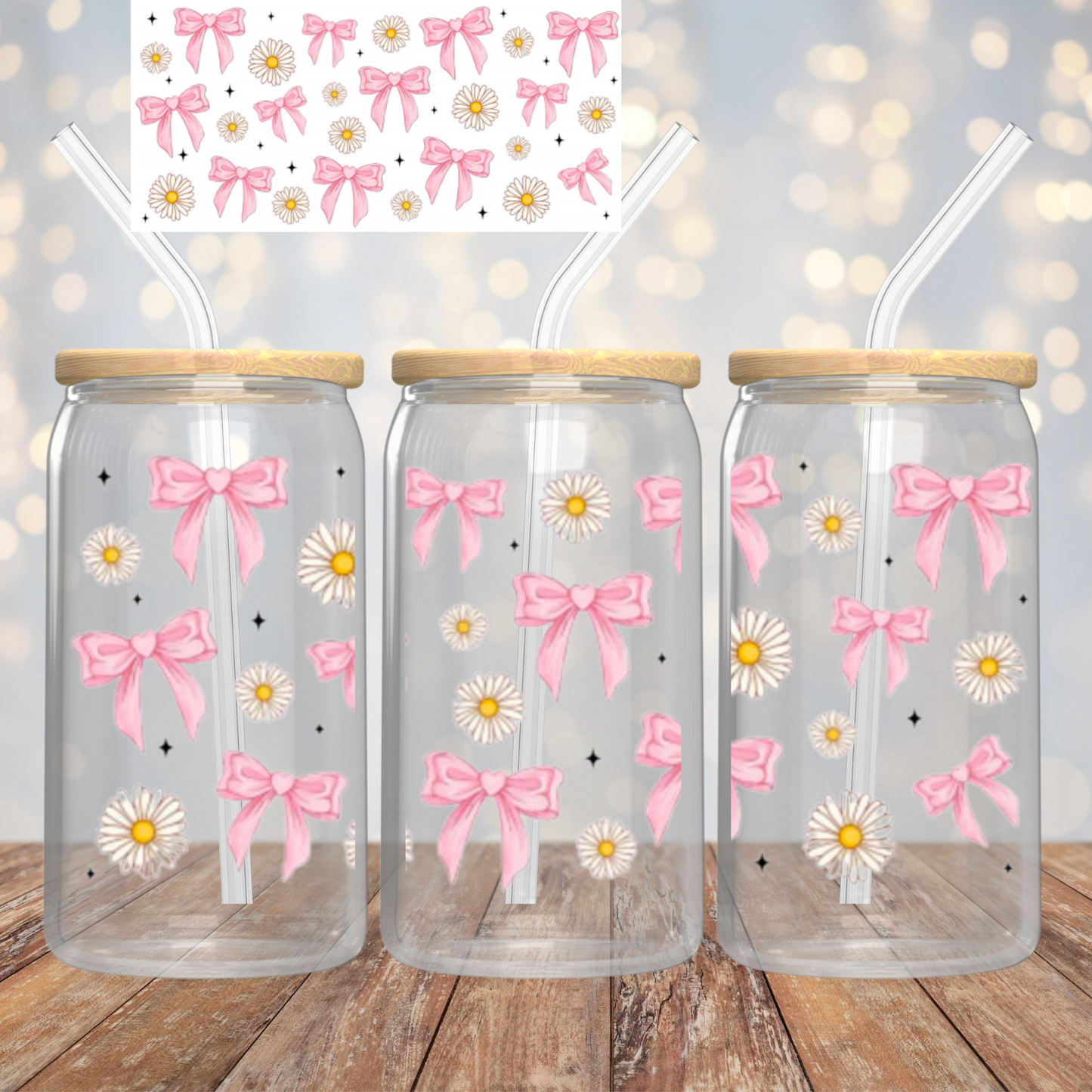 Flowers & Pink Bows