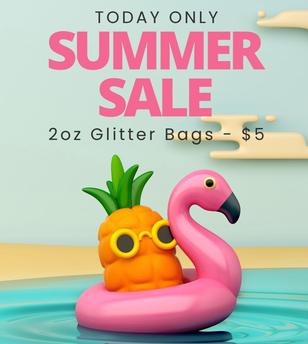 SUMMER SALE - 2oz GLITTER BAGS