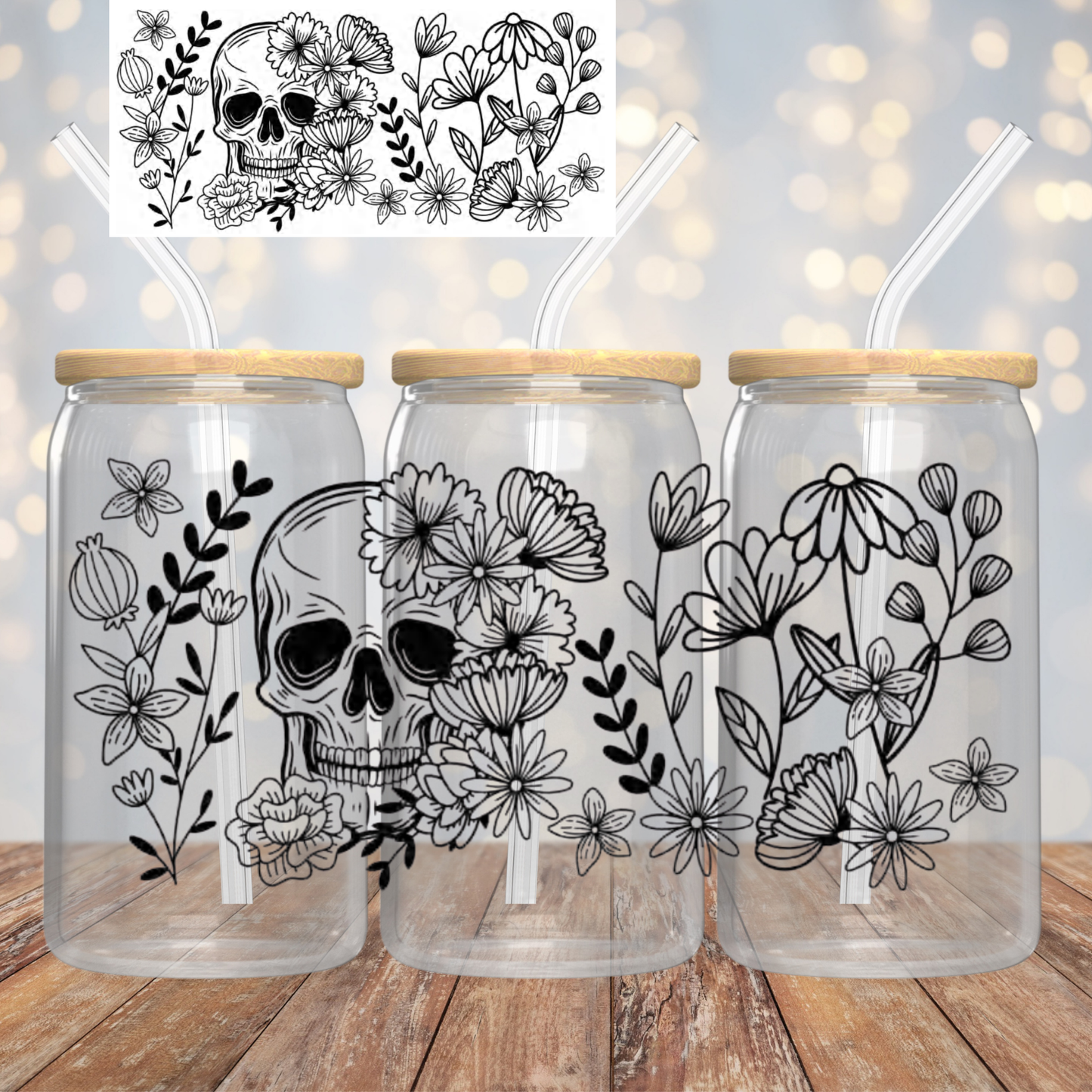 Skull/Flowers