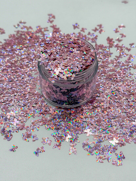 Holographic Pink Butterflies
